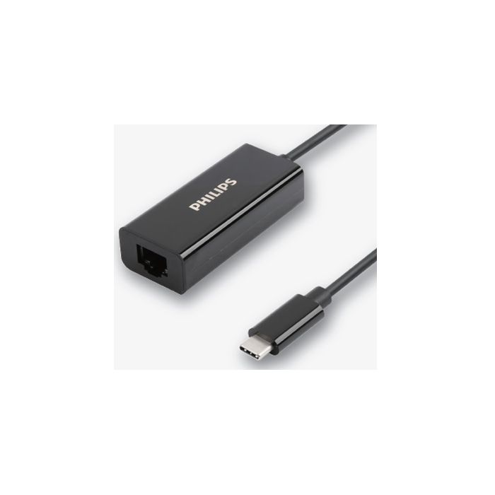 USB-C 插座集线器扩展到 RJ45 插座。