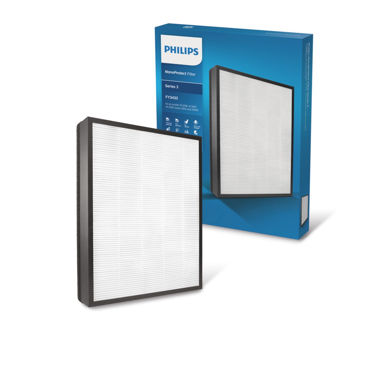 Philips FY3433/10 Filtro Hepa per Purificatore d'aria AC3256/10 e AC4550/10