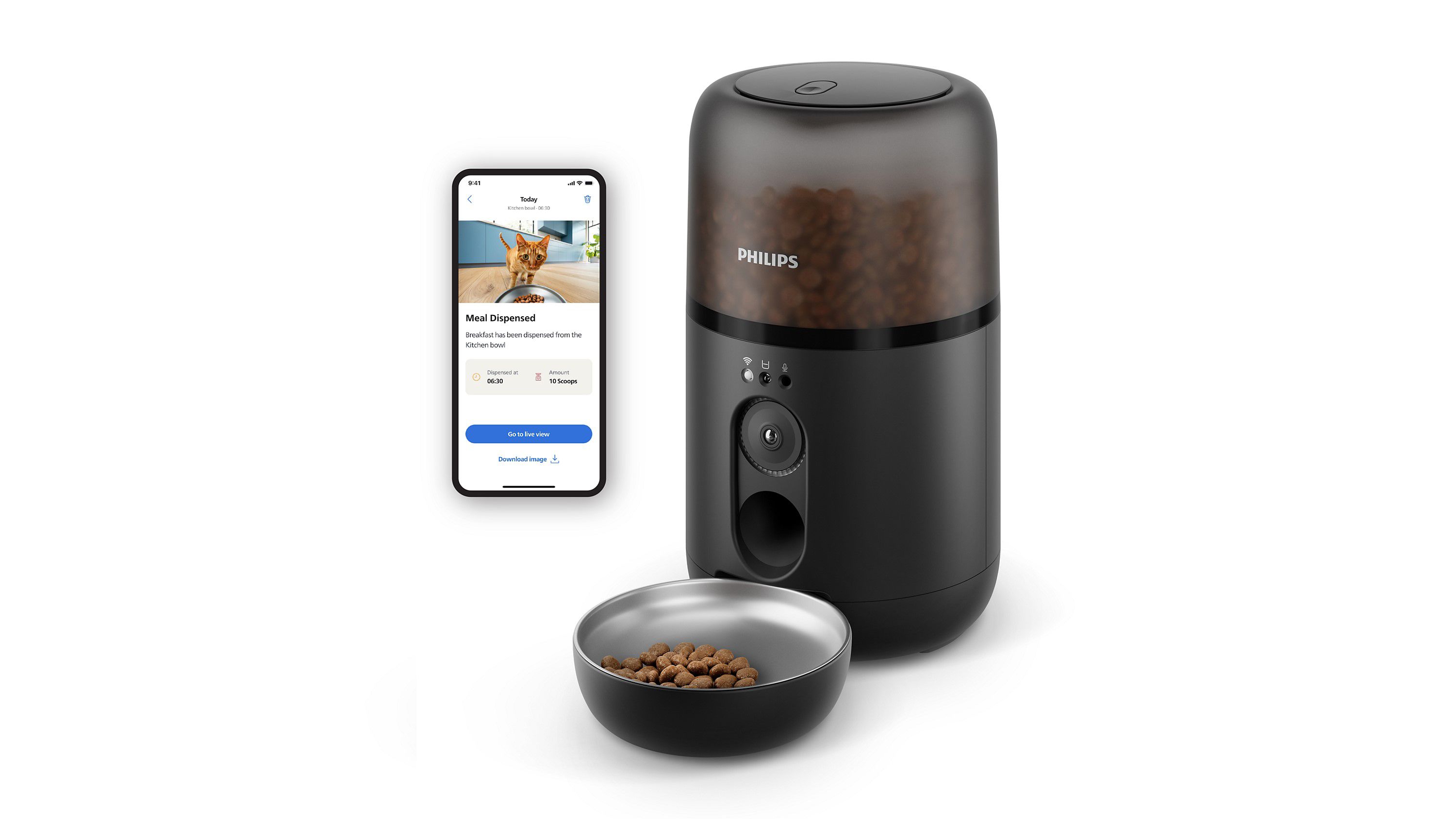 Philips Pet Series Intelligent Pet Feeder with Camera 5000 Series PAW5320/02 product image