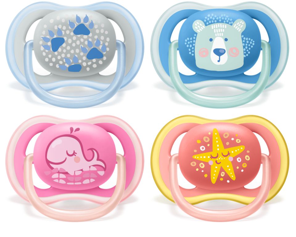 Avent Ultra Air Soother 0-6 Months Deco Mixed 2 pack