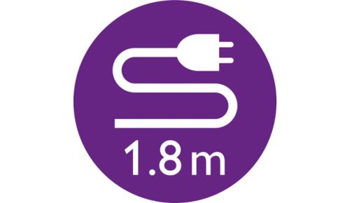 1,8 m langes Kabel für maximale Flexibilität