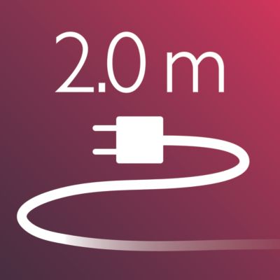 2 m cord for ease of use