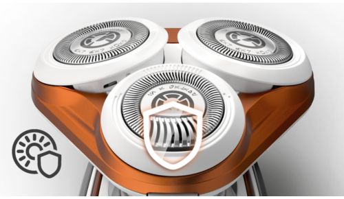 I bordi arrotondati permettono un miglior scorrimento sulla pelle, per una rasatura confortevole