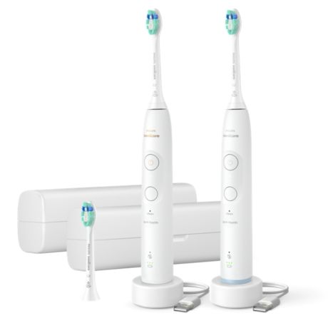 HX7129/03 Philips Sonicare Total Clean Rechargeable toothbrush - dual handle