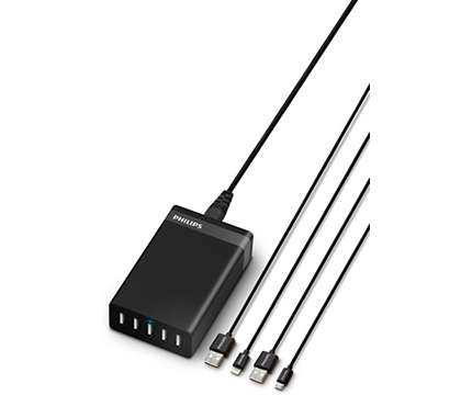 Smart 5-port USB desktop charger