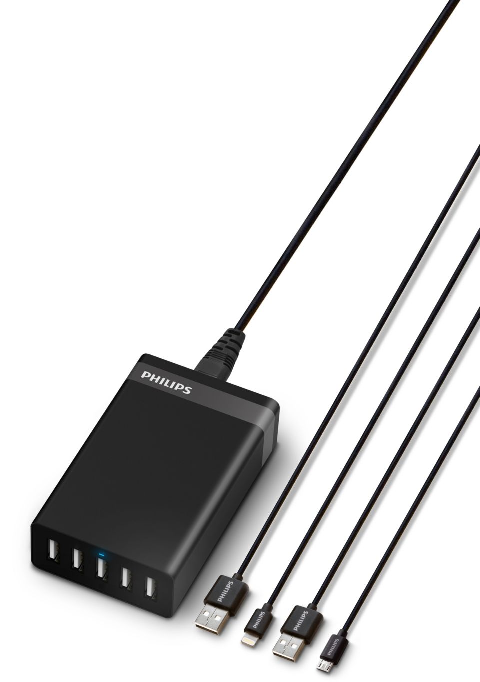 Smart 5-port USB desktop charger