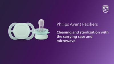Philips Avent Soothers Cleaning and Sterilisation with the Carrying Case and Microwave