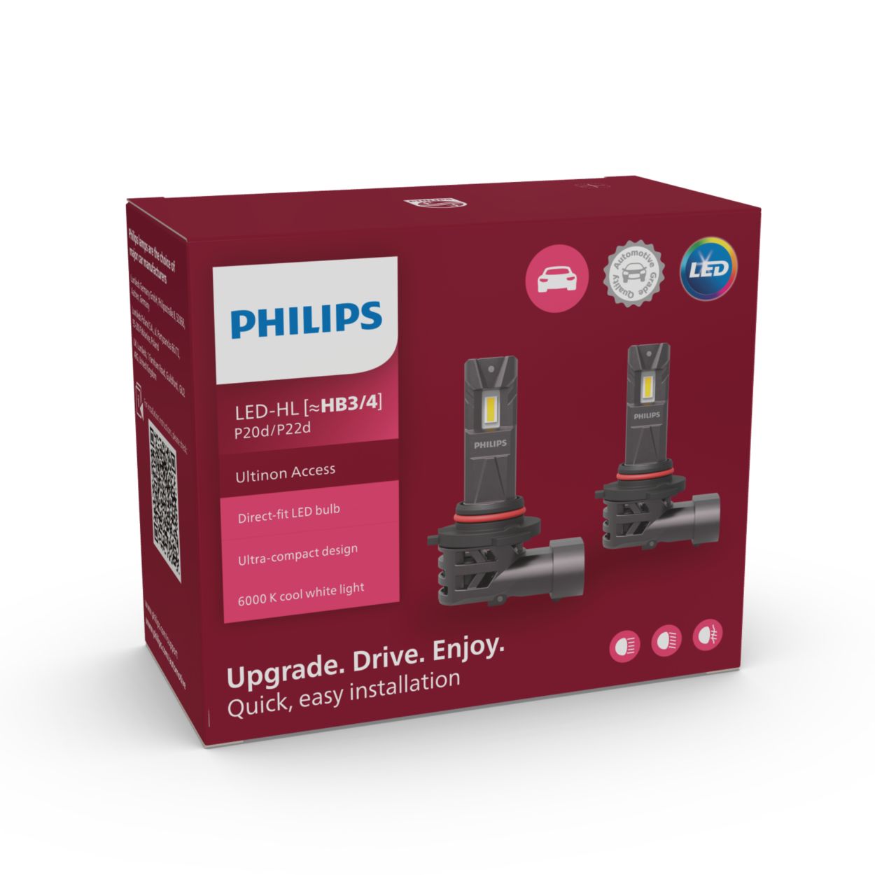 Philips Ultinon Access LED Car Headlight Bulbs HB3/HB4 (Twin Pack)  11005U2500CX