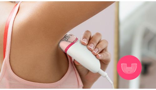 Cabezal sensible para eliminar el vello no deseado