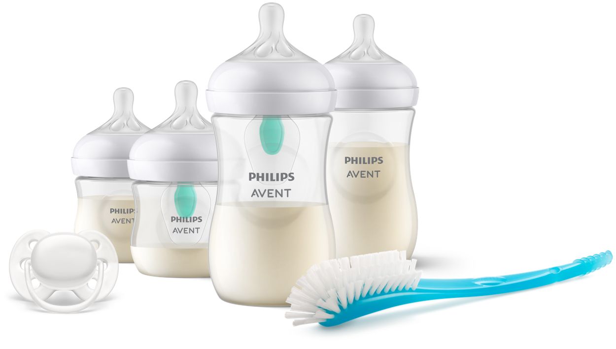 Philips Avent Natural Response Coffret Cadeau Bébé 2 Biberons Avec Tétines  + 2 Sucettes (SCD837/11)