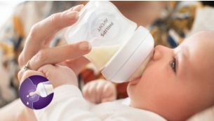 El pezón libera leche cuando el bebé bebe activamente