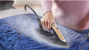 Adapts steam to your ironing speed