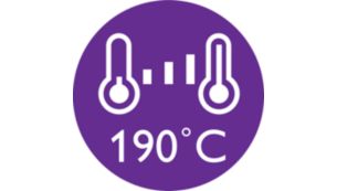 190 °C stylingtemperatur for et langvarig resultat