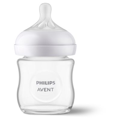 Philips Avent Natural Response Bottle glass 120ml, teat 0+ months, 1 piece