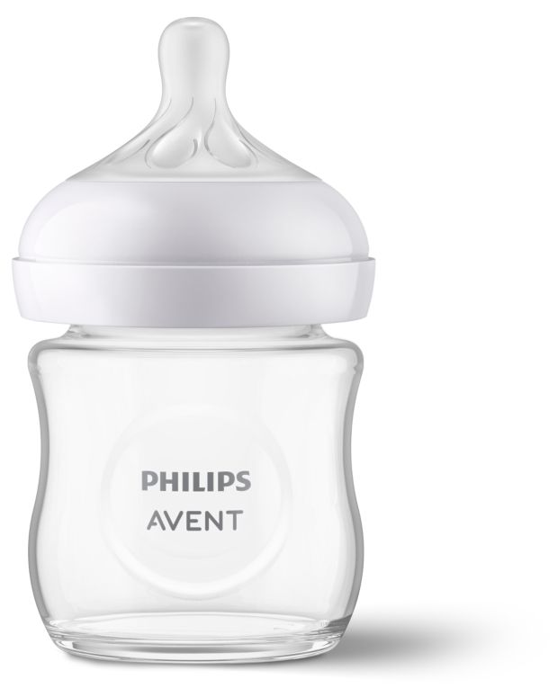 Philips Avent Natural Response Bottle glass 120ml, teat 0+ months, 1 piece
