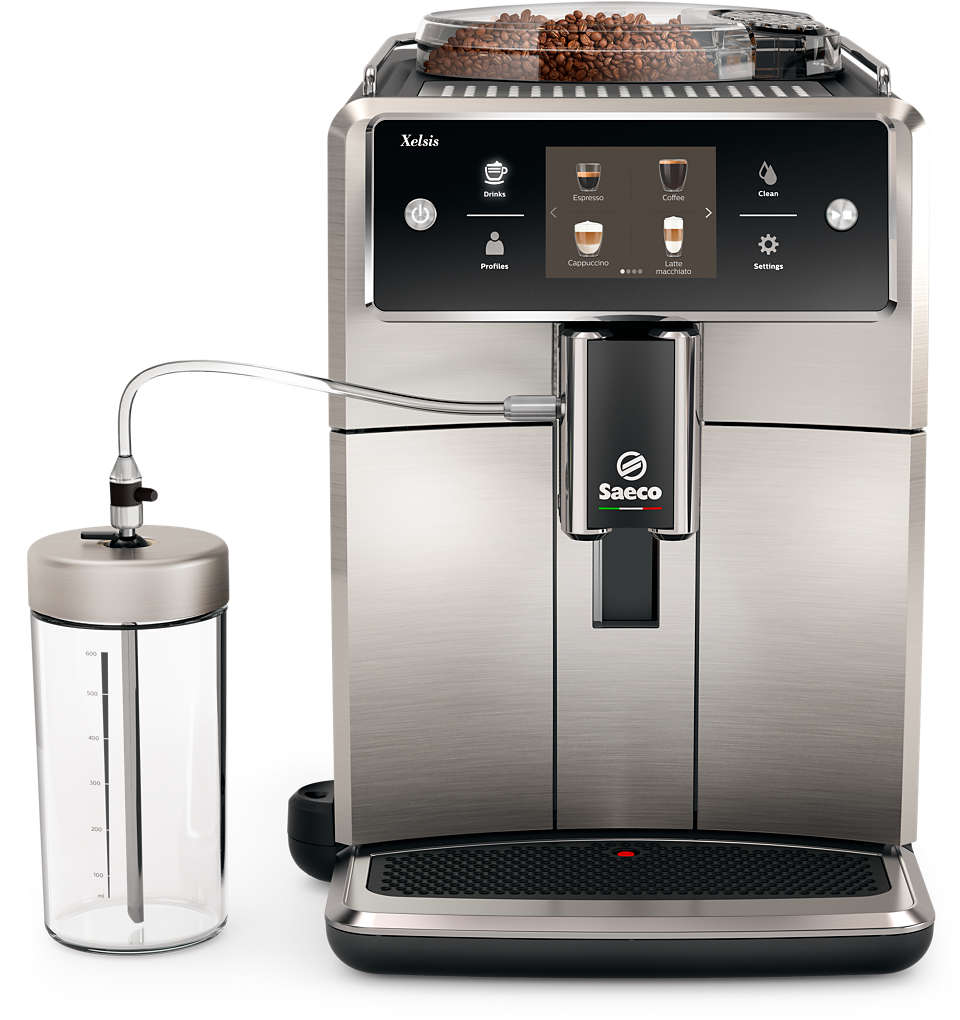 SM7581/00 Xelsis Macchina Caffè Automatica Espresso con Macinacaffè ed  Erogatore di Vapore Caffè in Grani colore Nero