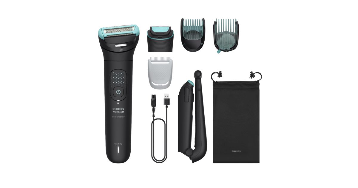 Norelco Body Groomer 7000 Series 2D flex head & dual trim-shave