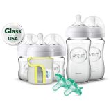 Natural Glass Baby Bottle Gift Set