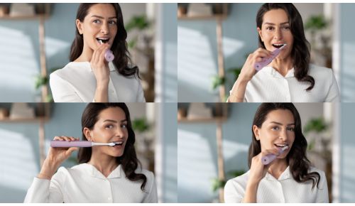 Optimieren Sie Ihr Putzerlebnis mit dem 2-Minuten-Timer und dem 4-Quadranten-Timer