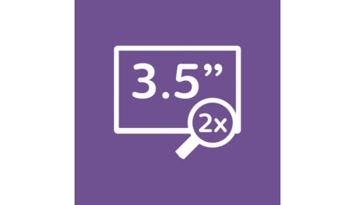 Pantalla de alta resolución de 8,5 cm (3,5 in) con visión nocturna