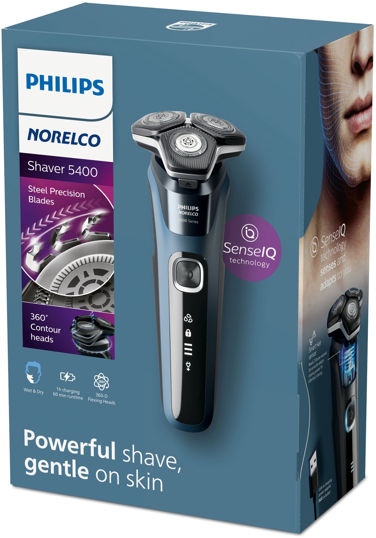  Philips Series 5000 Shaver Wet and Dry Electric Shaver, Beard,  Stubble and Moustache Trimmer with SteelPrecision Blades Pop-Up Trimmer