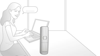 Freestanding handset with a speaker for easy hands-free calls