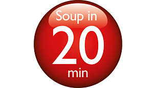 Maak uw favoriete soep binnen 20 minuten