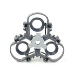 Una abrazadera para sujetar los cabezales de afeitado