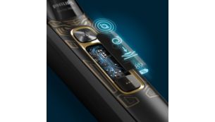 OLED 显示屏，提供动态 SkinIQ 和剃须刀通知