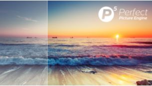 Une image parfaite avec le moteur Philips P5 Perfect Picture Engine.