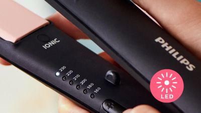 6 ajustes LED de temperatura para un control preciso