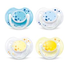 Nighttime Pacifier 0-6m, Various Colors, 2 pack