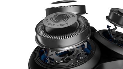 27 rotating blades capture and cut hair from all angles