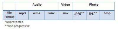 Supported file formats