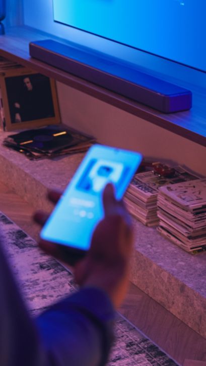 Ansluta en soundbar till mobilen