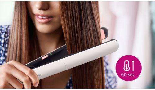 Calentamiento rápido, lista para usar en 60 s