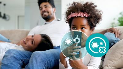 Anti-bacterial remote keeps your hands germ-free