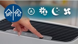 2in1 and purifier-only settings with auto and manual modes