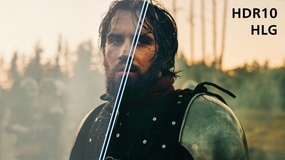 Color and contrast with HDR10 and HLG