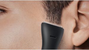 Trim & shape stubble, goatee, sideburns, neckline, mustache