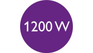 1 200 W för skonsam torkning