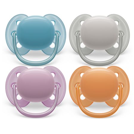 Ciuccio Ultra Soft per Bambini, Scudo Morbido e Flessibile per le Guance di Philips Avent