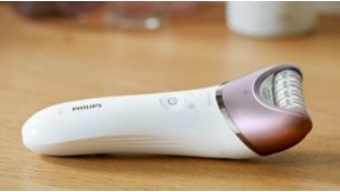 First epilator with S-shaped handle