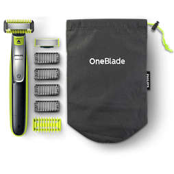 Philips OneBlade Face and body trimmer and shaver with 5 accessories