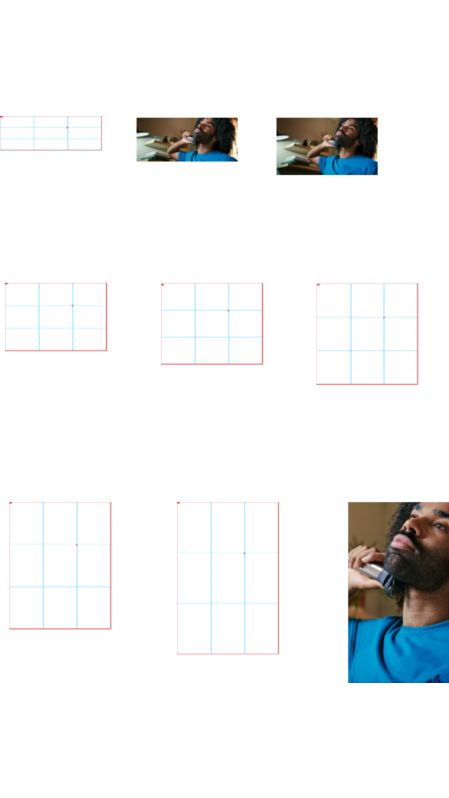 Man shaving his beard