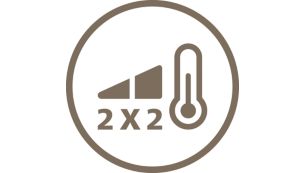 2 档风速、2 档温度；4 种混合模式