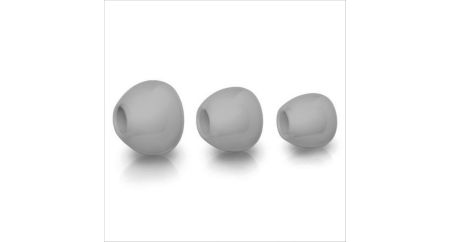 Soft silicone ear caps in 3 sizes for snug perfect fit