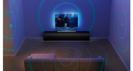 Fidelio Soundbar 7.1.2 with integrated subwoofer TAFB1/37 | Philips