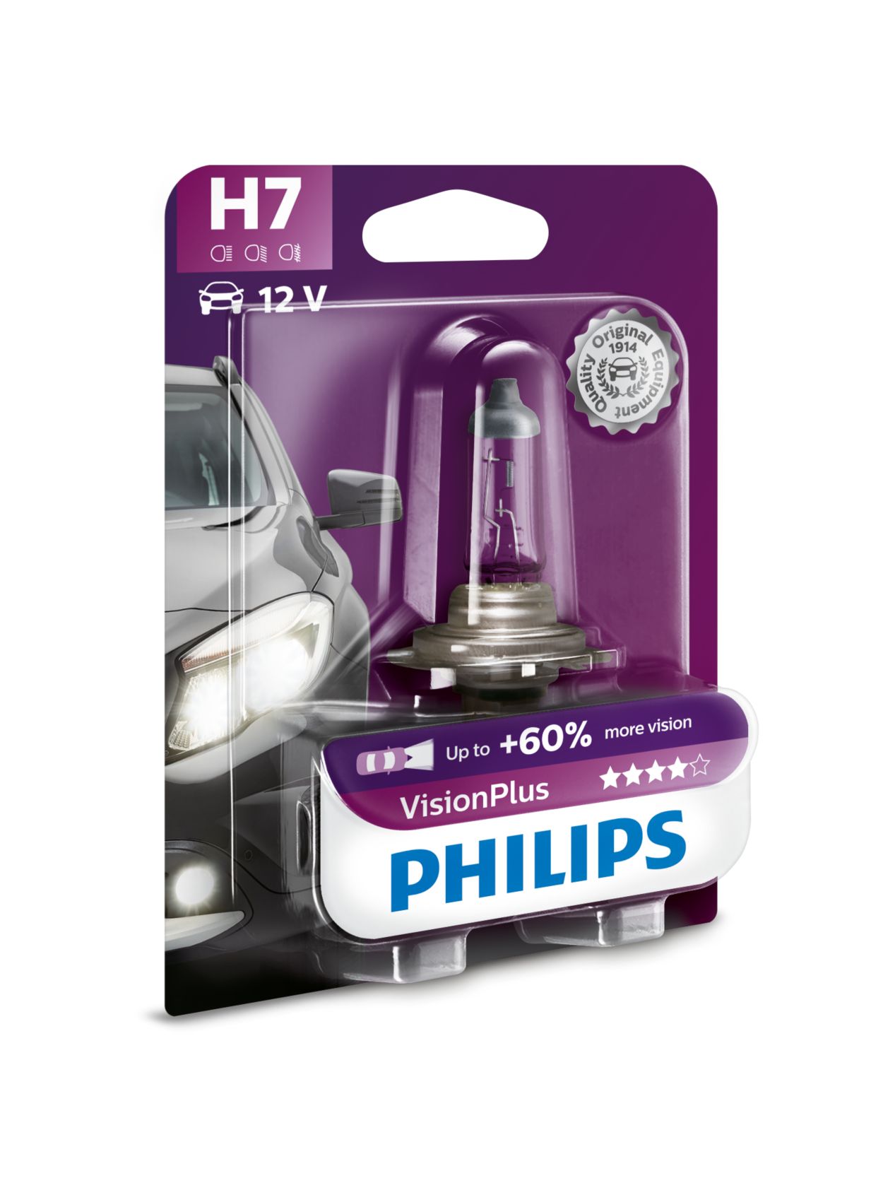 VisionPlus car headlight bulb 12972VPB1 | Philips