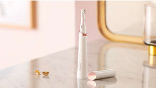 Precise touch-ups on facial areas with the pen trimmer
